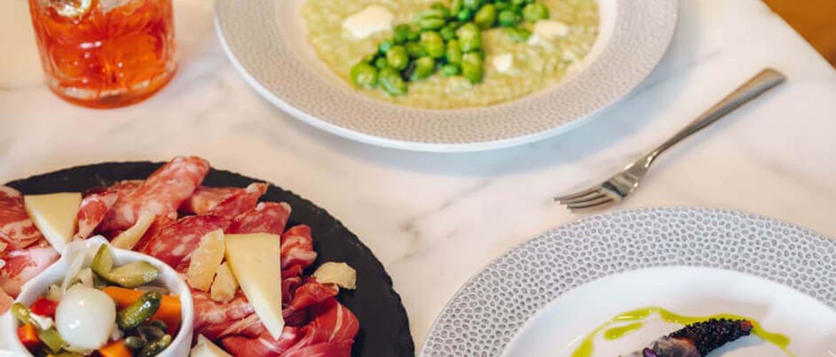 Brunch dishes at Il Pampero at The Hari Hotel