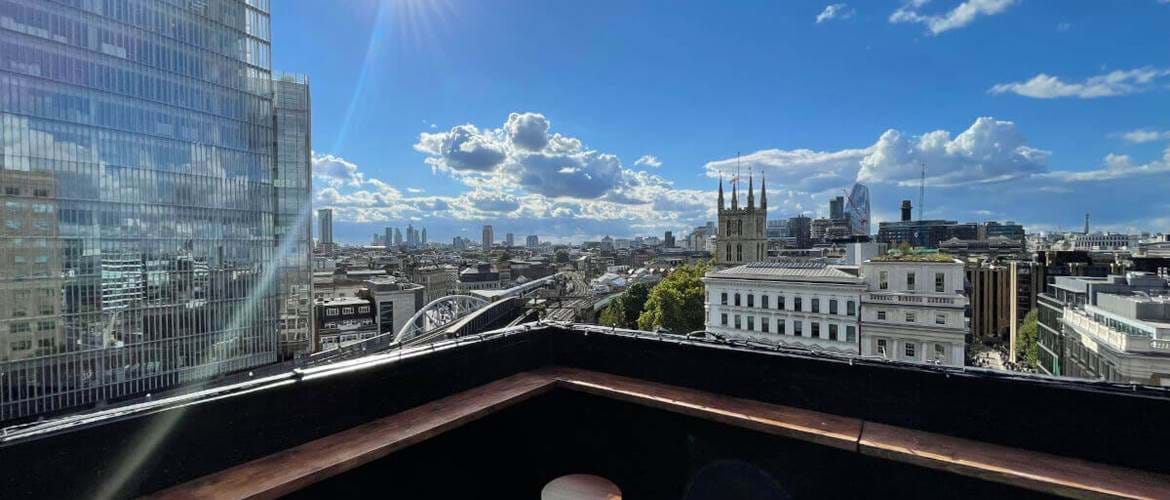 View across London from London Bridge Rooftop