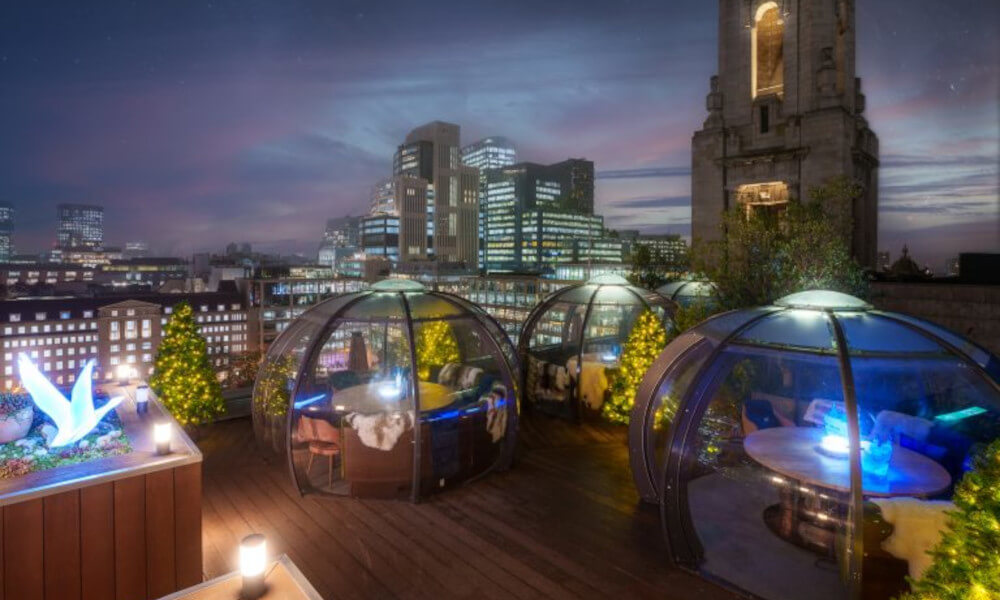 Aviary Rooftop Bar Igloos