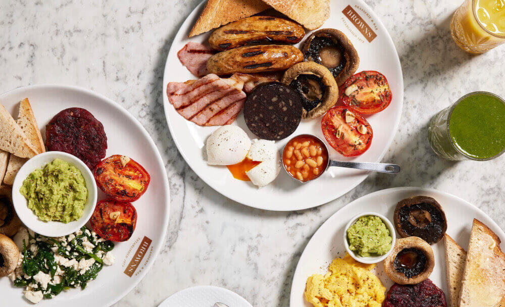 Gluten-free Full Scottish Breakfast at Brown's Edinburgh