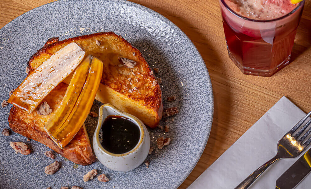 Gluten-free Caramelised Banana Brioche French Toast Loudons Fountainbridge