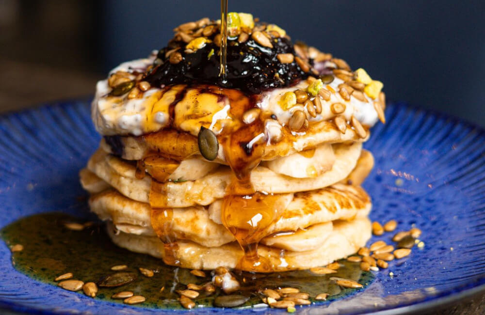 Blueberry Chia Pancakes at Megan's