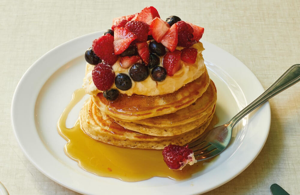 Pancake Stack, Berries & Maple Syrup