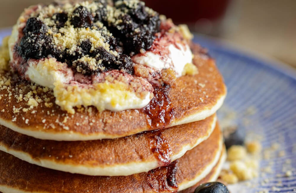 Blueberry Chia Pancakes at Megan's