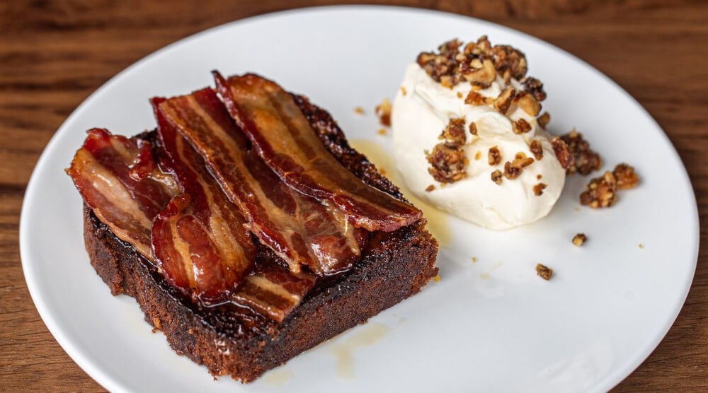 ROE Caramelised Banana Bread with Chantilly & Walnuts